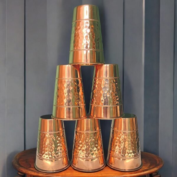 COPRASIA Copper Drinking Glass – Handmade Ayurvedic Drinking Tumbler - Image 5