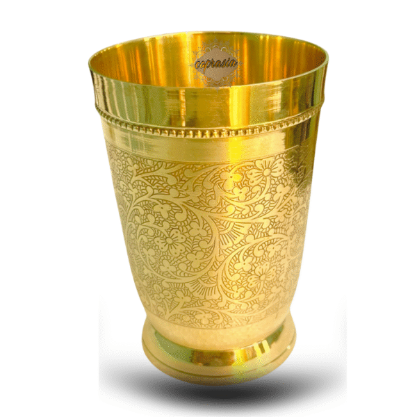 COPRASIA Handcrafted Pure Brass Drinking Glass