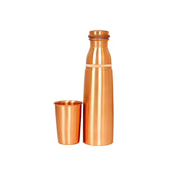 COPRASIA Pure Copper Water Bottle with Copper Glass – Handmade Ayurvedic Hydration Set - Image 7