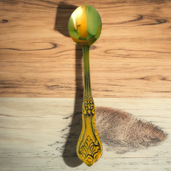COPRASIA Handmade Brass Table Spoon – Elegant Vintage Dining Cutlery - Image 2