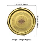 Brass Handcrafted Dining Plate - Image 3