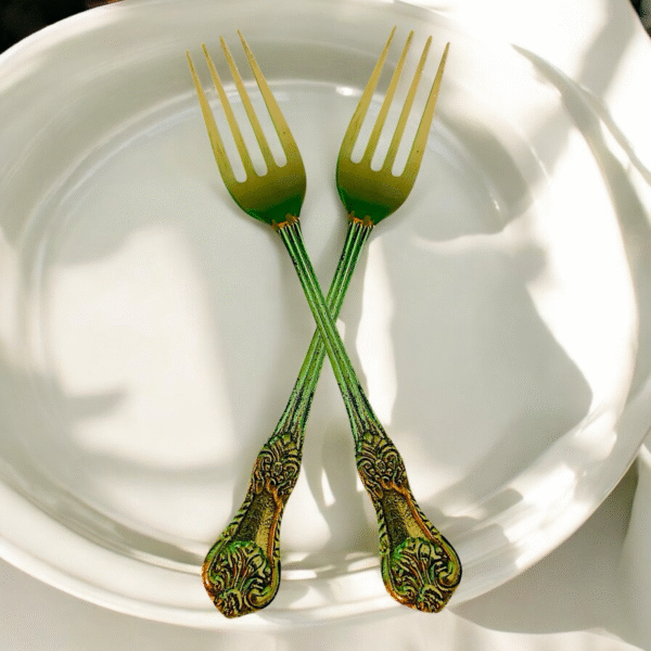COPRASIA Handmade Brass Table Fork – Elegant Vintage Dining Cutlery
