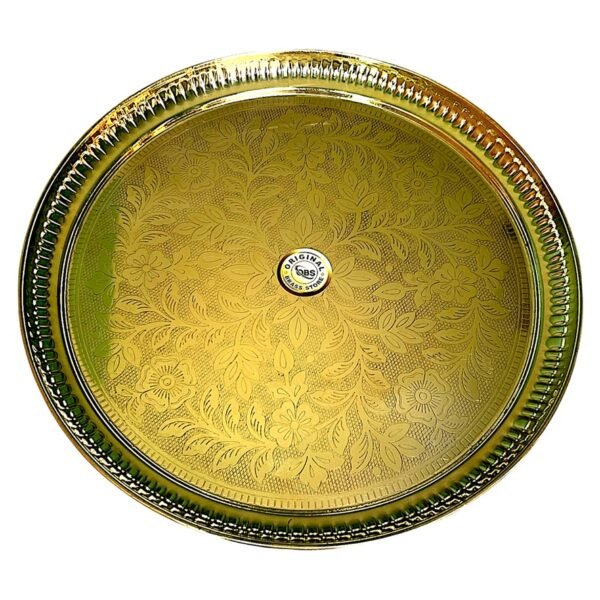 COPRASIA Handcrafted Pure Brass Dining Plate - Image 3