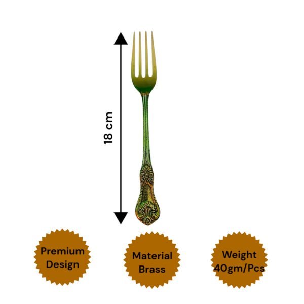 COPRASIA Handmade Brass Table Fork – Elegant Vintage Dining Cutlery - Image 8