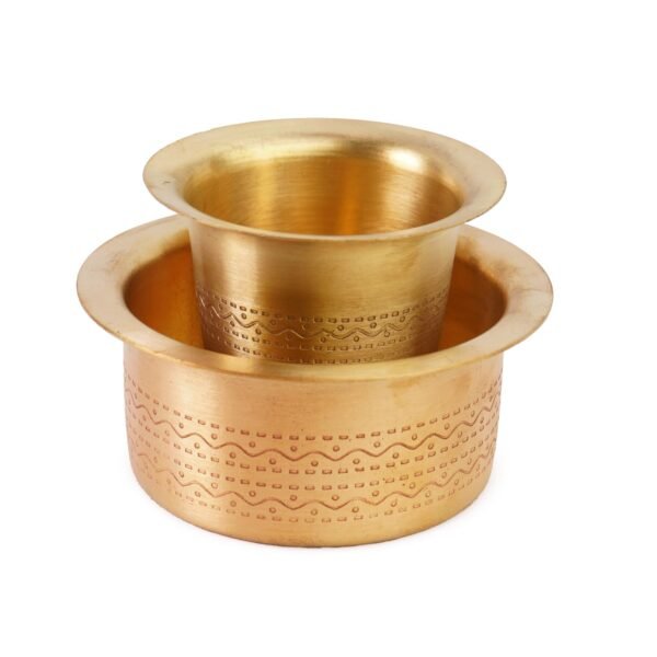 COPRASIA South Indian Brass Filter Coffee Tumbler and Dabra Set – Traditional Coffee Serving Set - Image 8