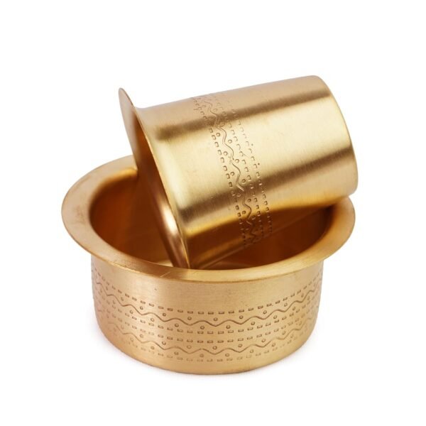 COPRASIA South Indian Brass Filter Coffee Tumbler and Dabra Set – Traditional Coffee Serving Set - Image 7