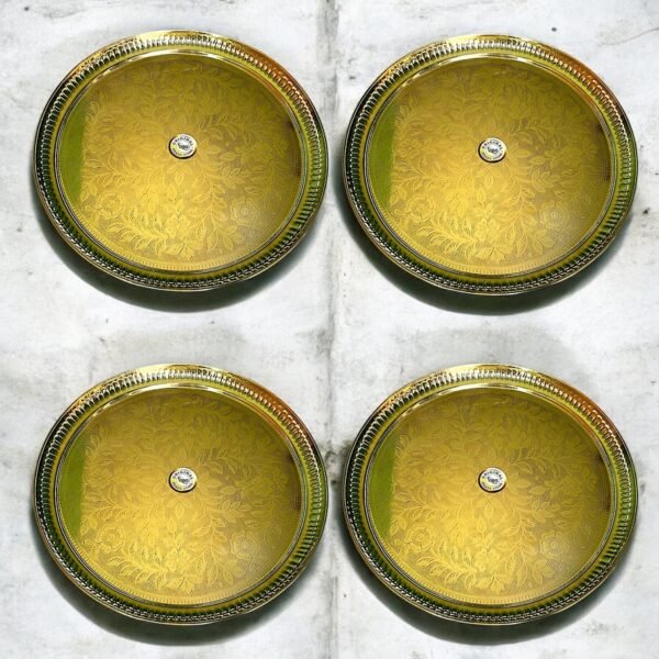 COPRASIA Handcrafted Pure Brass Dining Plate - Image 7
