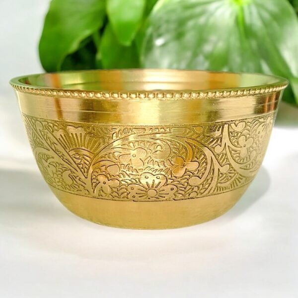 COPRASIA Handcrafted Pure Brass Dining Bowl || Peetal ki Katori - Image 2