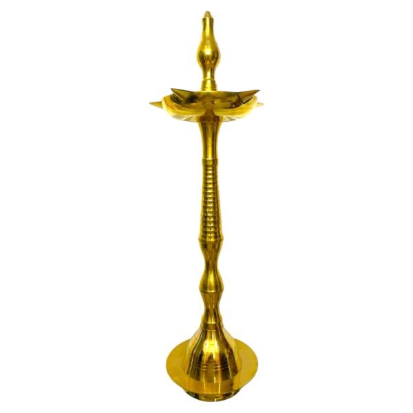 COPRASIA Brass Kerala Fancy Lamp Diya – Traditional Nilavilakku Oil Lamp for Puja & Decor - Image 2