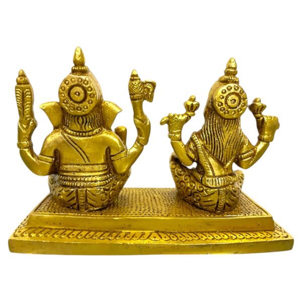 COPRASIA Brass Ganesh Laxmi Idols – With Pawti - Big - Image 4