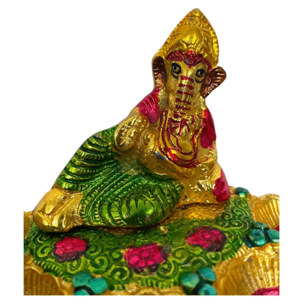 COPRASIA Ganesh 5 Wicks Diya – Traditional Panchmukhi Oil Lamp for Puja & Festive Decor - Image 4