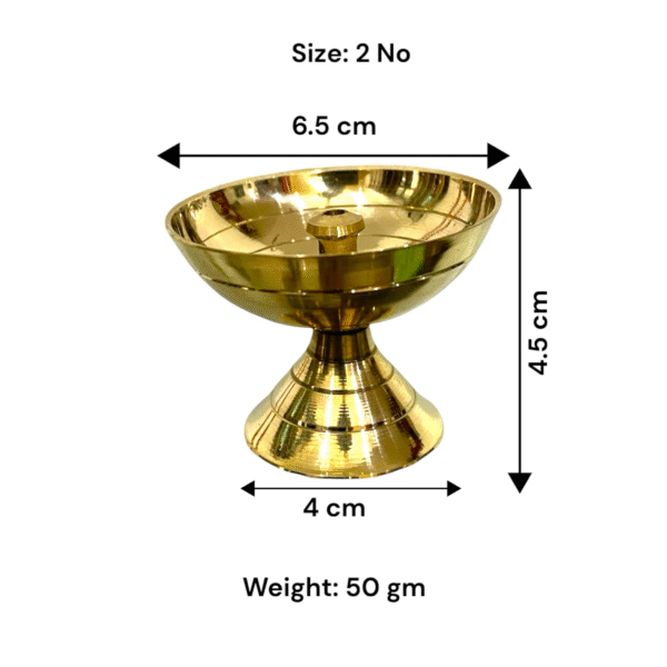 COPRASIA Brass Akhand Jyoti Diya (Pack of 2) – Long-Lasting Flame Diya for Puja & Spiritual Decor - Image 8