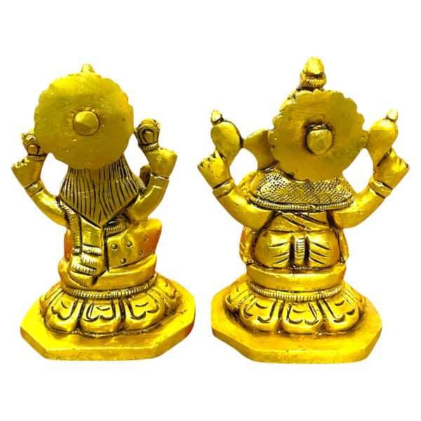 COPRASIA Brass Ganesh Laxmi Idols – Medium - Image 4