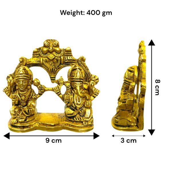 COPRASIA Brass Ganesh Laxmi Idols – With Frame - Image 5