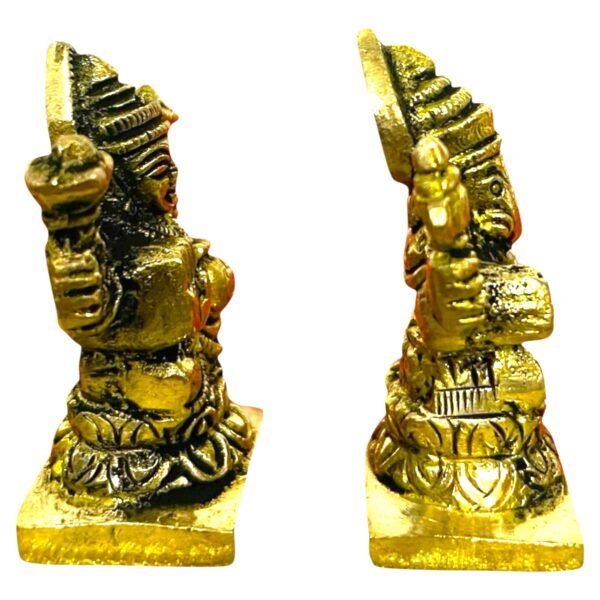 COPRASIA Brass Ganesh Laxmi Idols – Small - Image 3