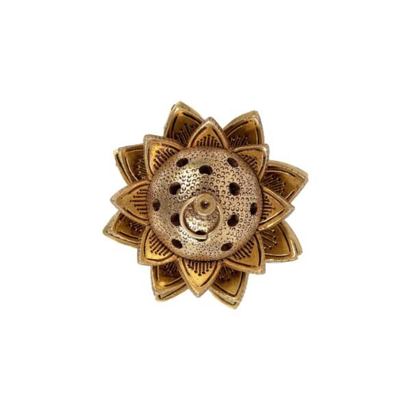 COPRASIA Brass Lotus Loban Burner – Traditional Dhoop & Incense Holder for Puja & Aromatherapy - Image 6