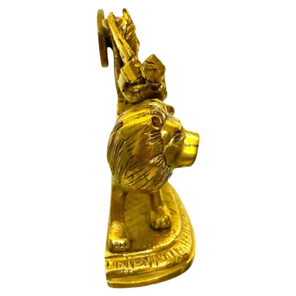 COPRASIA 5.5-Inch Brass Mata Durga Idol – Handcrafted Hindu Goddess Statue for Puja, Navratri & Home Temple - Image 3