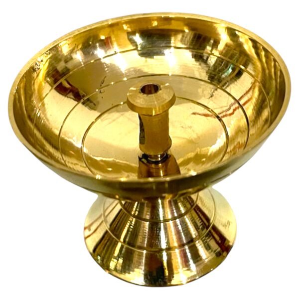 COPRASIA Brass Akhand Jyoti Diya (Pack of 2) – Long-Lasting Flame Diya for Puja & Spiritual Decor - Image 4