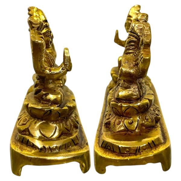 COPRASIA Brass Ganesh Laxmi Idols – With Pawti - Small - Image 3
