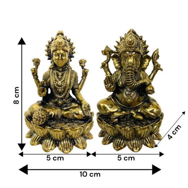 COPRASIA Brass Ganesh Laxmi Idols – Antique Superfine - Image 6