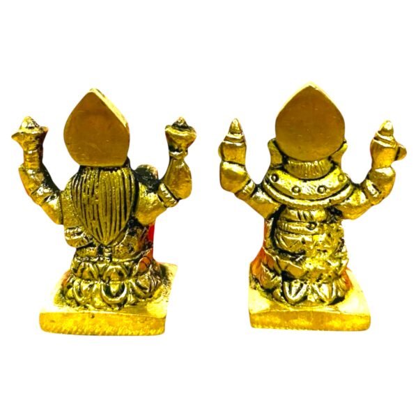 COPRASIA Brass Ganesh Laxmi Idols – Small - Image 4