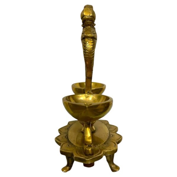 COPRASIA Handcrafted Brass Dual Bird Diya – Traditional Oil Lamp for Puja & Festive Decor - Image 5
