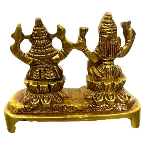 COPRASIA Brass Ganesh Laxmi Idols – With Pawti - Small - Image 4