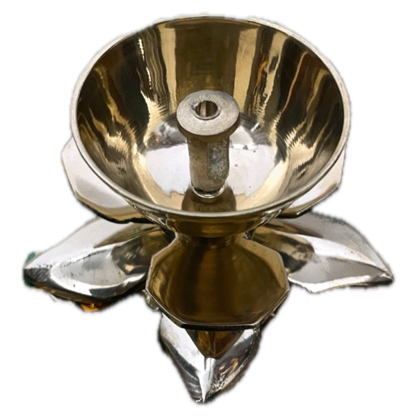 COPRASIA Brass Lotus Jyoti Diya Online – Decorative Lotus Oil Lamp for Puja & Diwali - Image 3