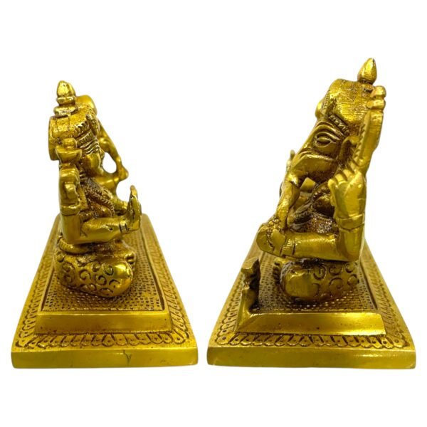 COPRASIA Brass Ganesh Laxmi Idols – With Pawti - Big - Image 3