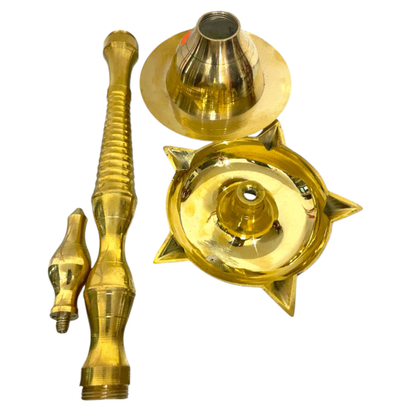 COPRASIA Brass Kerala Fancy Lamp Diya – Traditional Nilavilakku Oil Lamp for Puja & Decor - Image 3