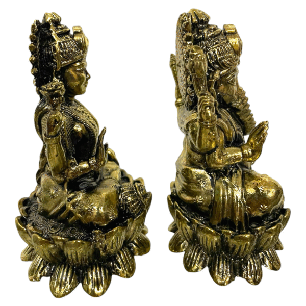 COPRASIA Brass Ganesh Laxmi Idols – Antique Superfine - Image 3