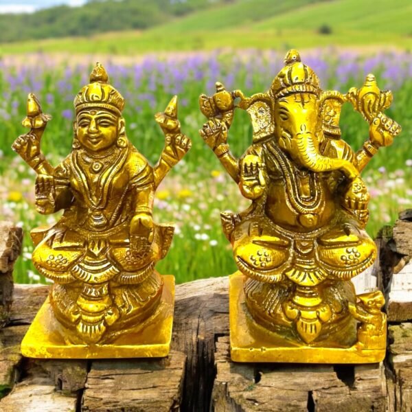 COPRASIA Brass Ganesh Laxmi Idols – Big