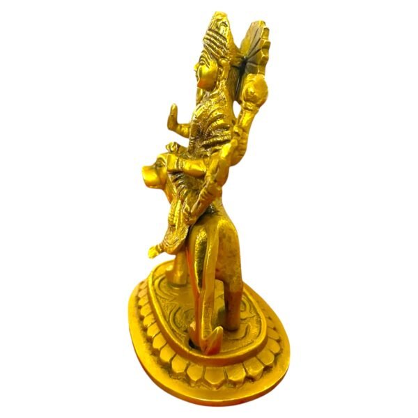 COPRASIA 6-Inch Brass Mata Durga Idol – Handcrafted Hindu Goddess Statue for Puja, Navratri & Home Temple - Image 5
