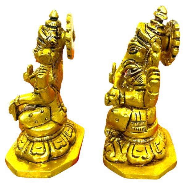 COPRASIA Brass Ganesh Laxmi Idols – Medium - Image 5