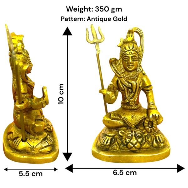 COPRASIA Brass Shiv Idol – Handcrafted Lord Shiva Statue for Home Temple & Puja - Image 6