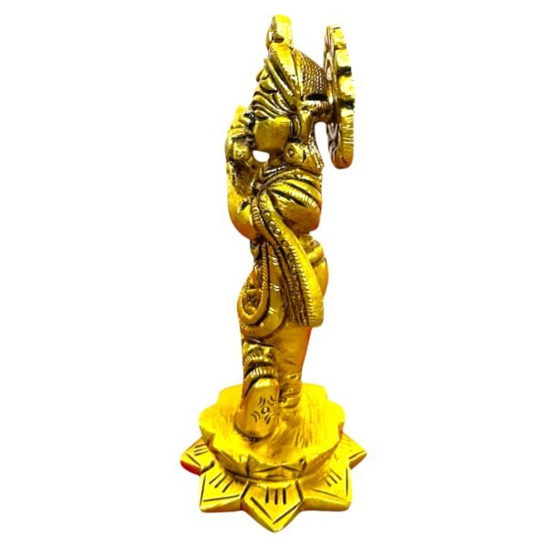 COPRASIA Brass Krishna Idol – Handcrafted Lord Krishna Statue for Puja & Home Decor - Image 4