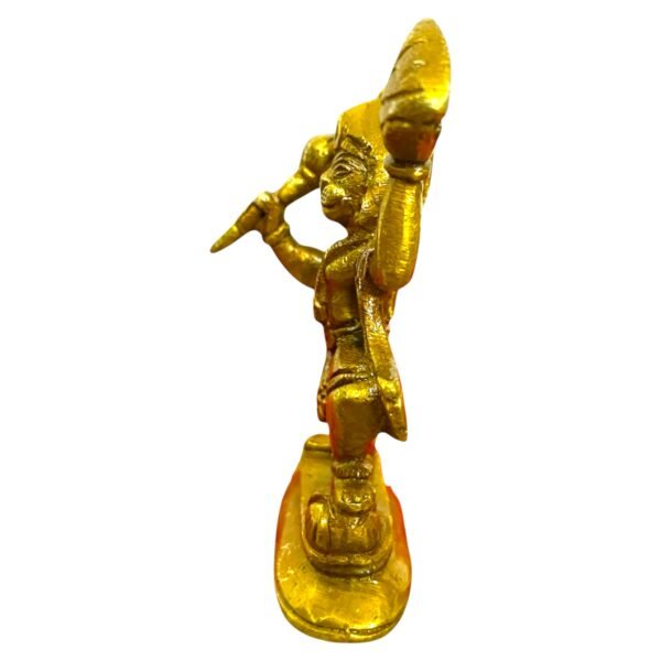 COPRASIA Brass Lord Hanuman Idol with Sanjeevani – Handcrafted Bajrangbali Statue for Puja & Home Temple - Image 5