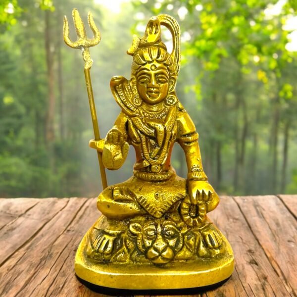 COPRASIA Brass Shiv Idol – Handcrafted Lord Shiva Statue for Home Temple & Puja