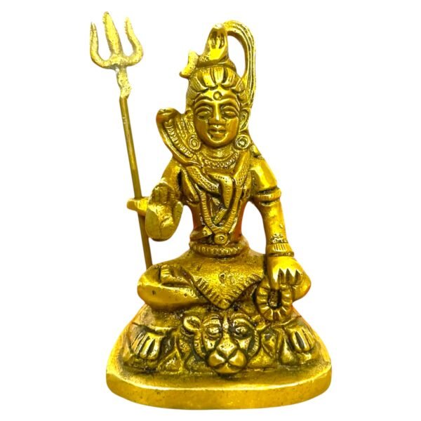 COPRASIA Brass Shiv Idol – Handcrafted Lord Shiva Statue for Home Temple & Puja - Image 2