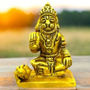 COPRASIA Brass Lord Hanuman Idol – Handcrafted Bajrangbali Statue for Puja & Home Temple (Small)