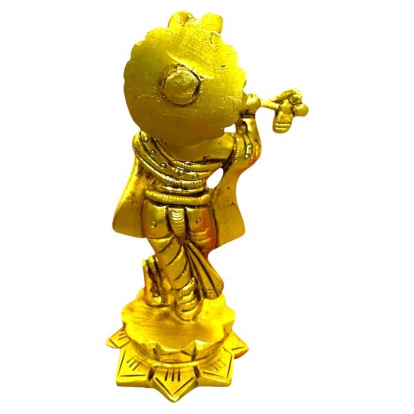 COPRASIA Brass Krishna Idol – Handcrafted Lord Krishna Statue for Puja & Home Decor - Image 5