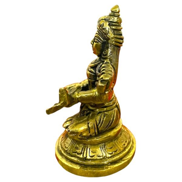 COPRASIA Brass Saraswati Idol – Goddess of Wisdom and Arts for Puja & Home Temple - Image 5