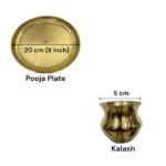 Pooja Brass hali Set – Complete Puja Kit with Diya, Bell, Kalash & Aarti Items for Festivals & Daily Rituals - Image 2