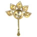 Brass Panch Aarti Diya with Handle | 5 Wick Traditional Oil Lamp for Pooja
