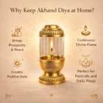 Akhand Jyoti Diya with Glass Cover | Adjustable Batti Oil Lamp for Pooja - Image 6