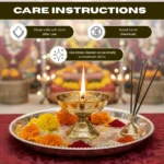 Brass Akhand Jyoti Diya for Pooja | Traditional Akhand Deepak for Mandir Pack of 2 - Image 5