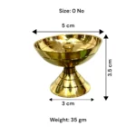Brass Akhand Jyoti Diya for Pooja | Traditional Akhand Deepak for Mandir Pack of 2 - Image 5