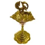 Brass Kerala Peacock Diya | Traditional Deepam for Pooja & Home Decor