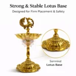 Brass Kerala Peacock Diya | Traditional Deepam for Pooja & Home Decor - Image 5