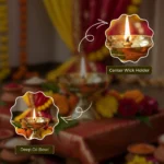 Brass Akhand Jyoti Diya for Pooja | Traditional Akhand Deepak for Mandir Pack of 2 - Image 4